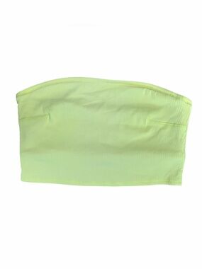 Aerie Lime Green Ribbed Bandeau Tube Top Size Large